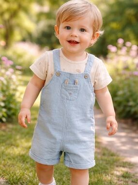 Carter's Baby Boys' 2-Piece Tee and Bunny Shortall Set.  12 mo. Like new